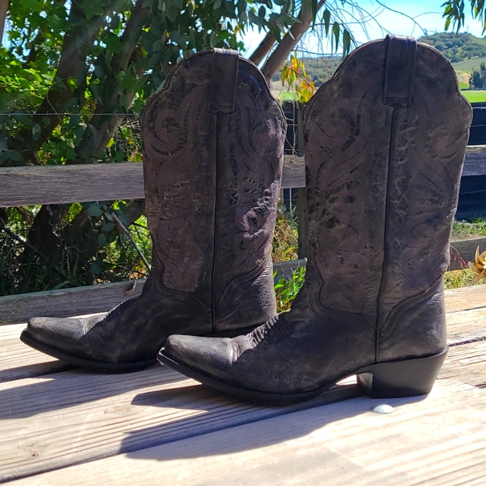 J.B. Dillon Distressed Cowboy Boot